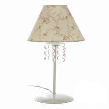 Abajur Metal Cristais Rosa Quarto Bebê Infantil - Bivolt