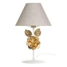 Abajur Metal Flor G Dourada Quarto Bebê Infantil - Bivolt