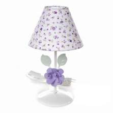 Abajur Metal Flor G Lilás Quarto Bebê Infantil Menina