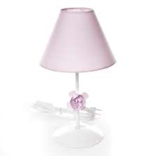 Abajur Metal Flor P Rosa Quarto Bebê Infantil Menina