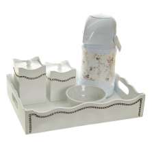 Kit Higiene Com Capa Fantasia Strass Quarto Bebê Menina Menino