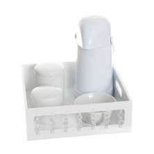 Kit Higiene Pedra Transparente Quarto Bebê Menina Menino