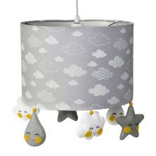 Lustre Tubular Chuva De Amor Cinza Quarto Bebê Infantil Menina Menino