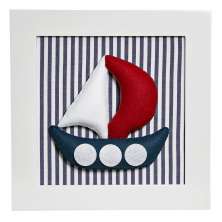 Quadro Decorativo Barco Quarto Bebê Infantil Menino