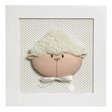 Quadro Decorativo Cara De Ovelha Quarto Bebê Infantil Menina Menino