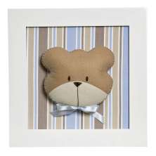 Quadro Decorativo Cara Do Urso Quarto Bebê Infantil