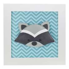 Quadro Decorativo Guaxinim Quarto Bebê Infantil Menino Menina