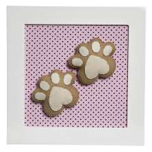 Quadro Decorativo Patinhas De Ursa Quarto Bebê Infantil Menina