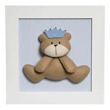 Quadro Decorativo Urso Príncipe Quarto Bebê Infantil