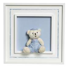 Quadro Príncipe Com Urso Boné Quarto Bebê Infantil