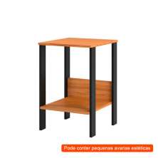 [OUTLET] Mesa Lateral Quadrada Anah Freijó e Preta