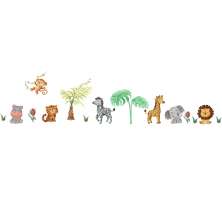 Adesivo de Parede Infantil Safari em Aquarela, adesivos autocolantes e recortados