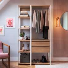 Guarda-Roupa Closet Belga 2 Gavetas Montana e Branco