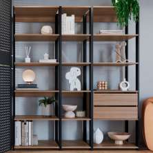 Guarda-Roupa Closet Belga 2 Gavetas Preto e Montana