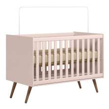 Berço Americano Mini Cama Retrô Q Encanto Rosa - Qmovi