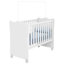 Berço Simples com Rodízios Certificado pelo Inmetro Doce Sonho - Branco - Qmovi