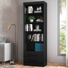 Estante Livreiro Kenner Preto Fosco
