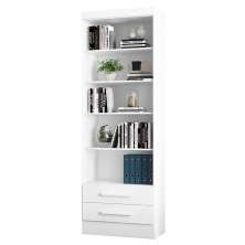Estante Livreiro com 2 Gavetas 3420 Branco - Qmovi