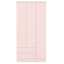 Guarda Roupa Infantil 3 Portas 2 Gavetas Doce Sonho Rosa - Qmovi