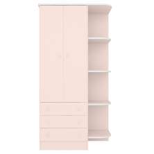 Guarda Roupa Infantil Com Cantoneira Doce Sonho Rosa - Qmovi