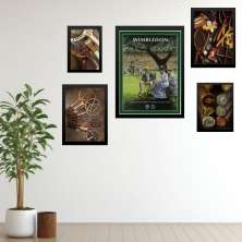Kit 5 Quadros Tênis Vintage - Paisagem - com vidro