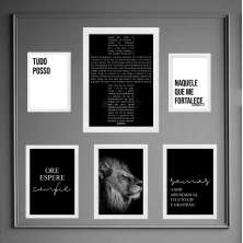 Kit 6 Quadros Cristãos Salmo 91