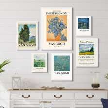 Kit 6 Quadros Decorativos Artes Van Gogh