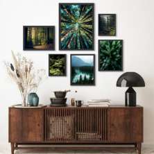 Kit 6 Quadros Fotografias Natureza - com vidro