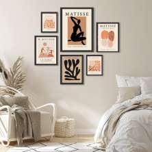 Kit 6 Quadros Matisse- Marrom e Terra