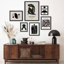 Kit 6 Quadros Minimalistas Arte Moderna