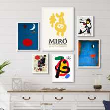 Kit 6 Quadros Obras Miró