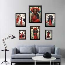 Kit 6 Quadros Orixá Iansã