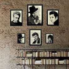 Kit 6 Quadros Vintage Artistas Antigos - com vidro