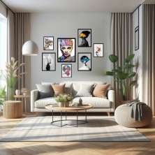 Kit 7 quadros Decorativos Mulheres Arte Surrealismo - com vidro