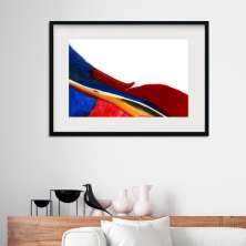 Quadro Abstrato Horizontal Cores - 60x48cm