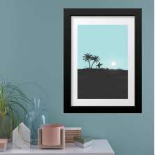 Quadro Arte Paisagem Surfista - 60x48cm