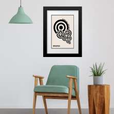 Quadro Bauhaus Preto e Branco  - 60x48cm