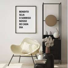 Quadro Bendito Seja O Sorriso - 60x48cm