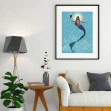 Quadro Decorativo Iemanjá Sereia - 60x48cm