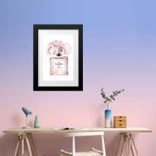 Quadro Feminino Fashion Flor e Perfume - 60x48cm