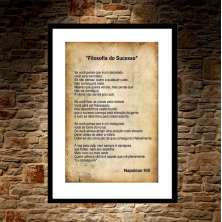 Quadro Filosofia Do Sucesso- Napoleon Hill - 60x48cm