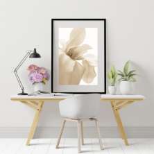 Quadro Flor Branco Gelo - 60x48cm