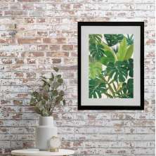 Quadro Folhagens Verdes - 60x48cm