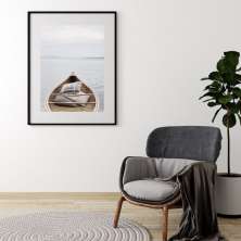 Quadro Foto Praia Soft Relax Canoa - 60x48cm