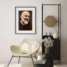 Quadro Fotografia Padre Pio - 60x48cm
