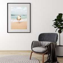 Quadro Gaivota na Praia - 60x48cm