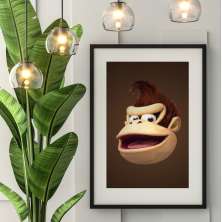 Quadro Gamer Donkey Kong - 60x48cm