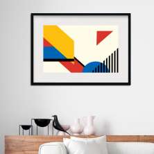 Quadro Geométrico Mondrian - 60x48cm