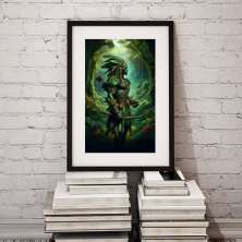Quadro Guerreiro  Oxóssi - 60x48cm