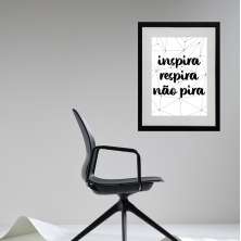 Quadro Inspira Respira Não Pira - 60x48cm